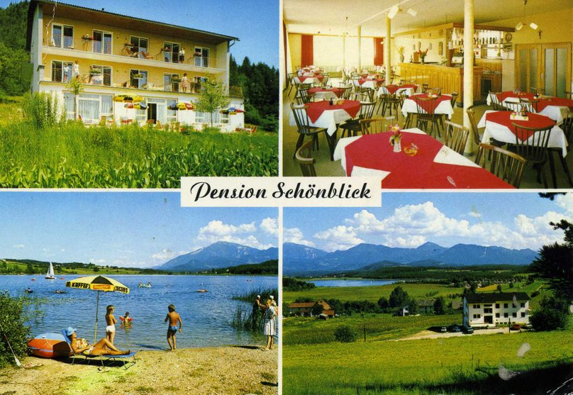 Postkarte Pension Schönblick- 70er Jahre